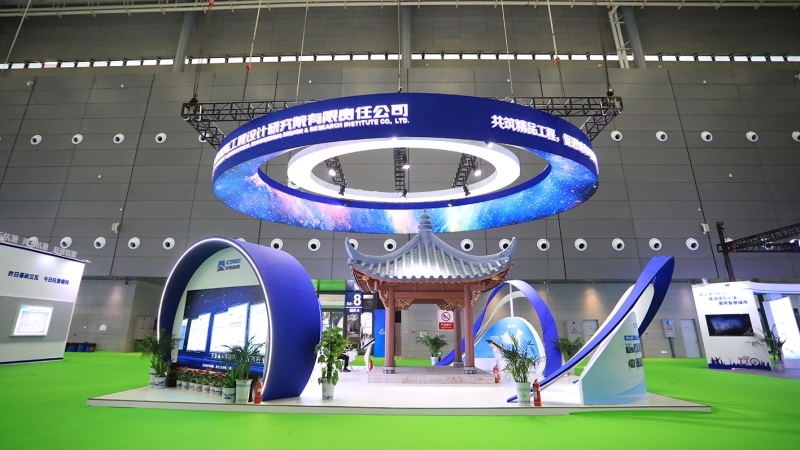 新材料仿古建筑首次亮相！中機(jī)國際參加2021年中國筑博會