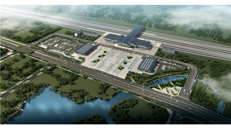 昨天，中機(jī)國際承接的張家界綜合客運(yùn)樞紐現(xiàn)場萬眾矚目